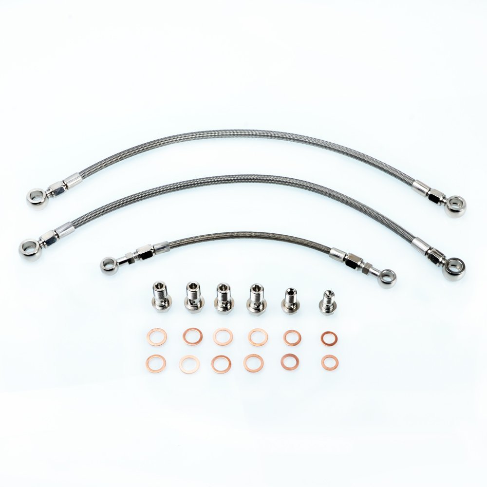 TRITDT Fits Silvia S14 S15 SR20DET w/ Garrett Ball Bearing Oil & Water Line Kit