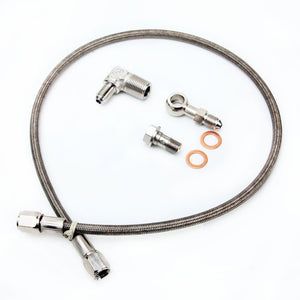 TRITDT Fits 4G63T EVO DSM Garrett GT28R GT30R Turbo Oil Feed Line Kit