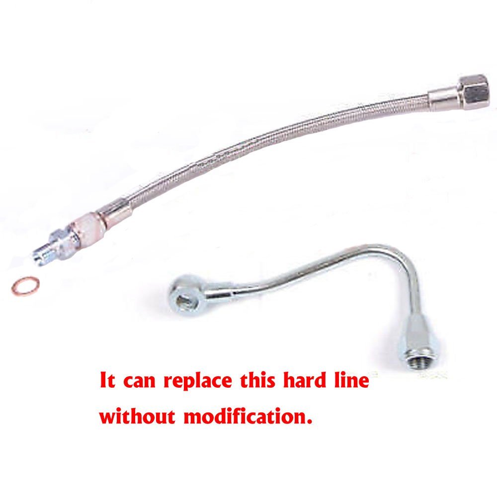 For SUBARU EJ20 EJ25 w/ AVCS Fit Garrett T25 T28 Journal Bearing Oil Feed Line