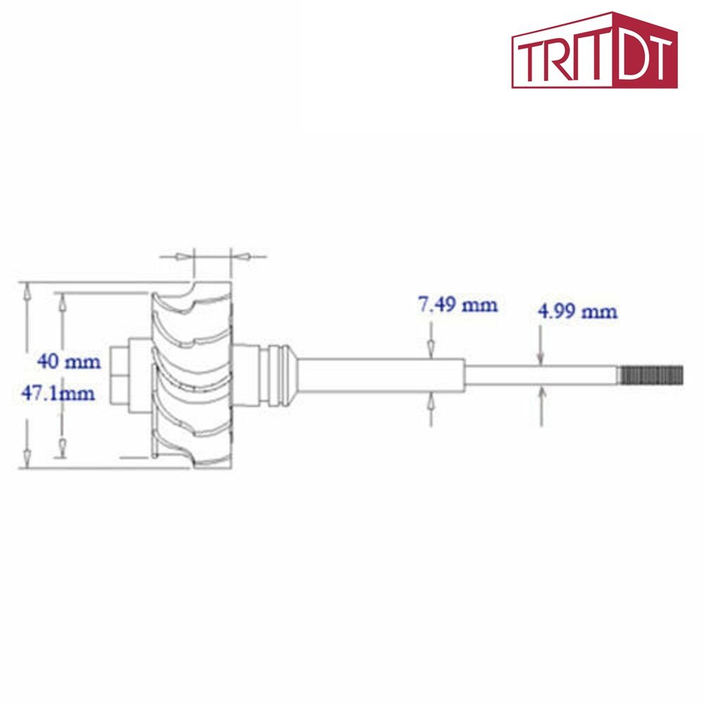 TRITDT Turbo Turbine Wheel fit Mitsubishi TD04 STD / 3000GT Pajero L200 12Bldes