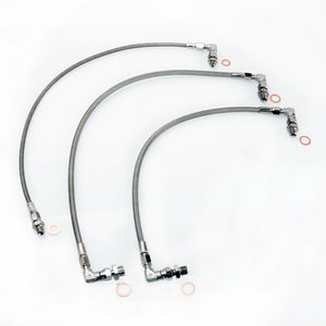 Fits High Mount GT-R RB26DETT w/ Single Garrett GT3582R Oil & Water Line Kit