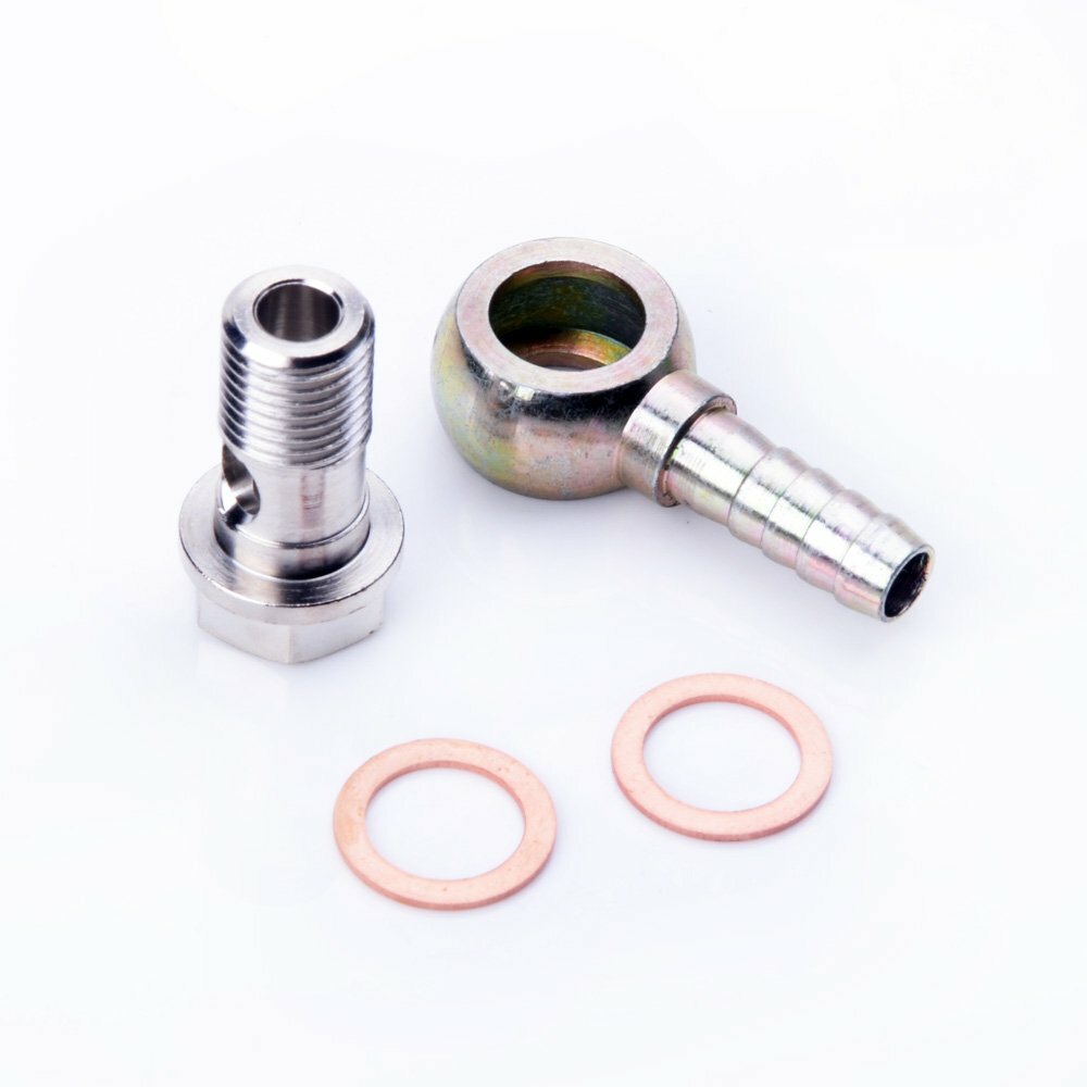 TRITDT M14x1.5mm to 3/8" Barb Turbo Bolt & Water Pipe Kit