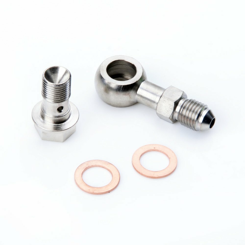 TRITDT Fits Garrett GT25R GT28R GT30R B.B. Oil Feed Banjo Bolt Kit 7/16"-24