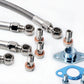 Turbo Oil Water Line for TOYOTA 1JZ-GTE 2JZ-GTE w/Garrett GT30R GT35R Twin Turbo