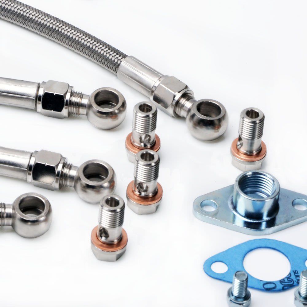 Turbo Oil Water Line for TOYOTA 1JZ-GTE 2JZ-GTE w/Garrett GT30R GT35R Twin Turbo