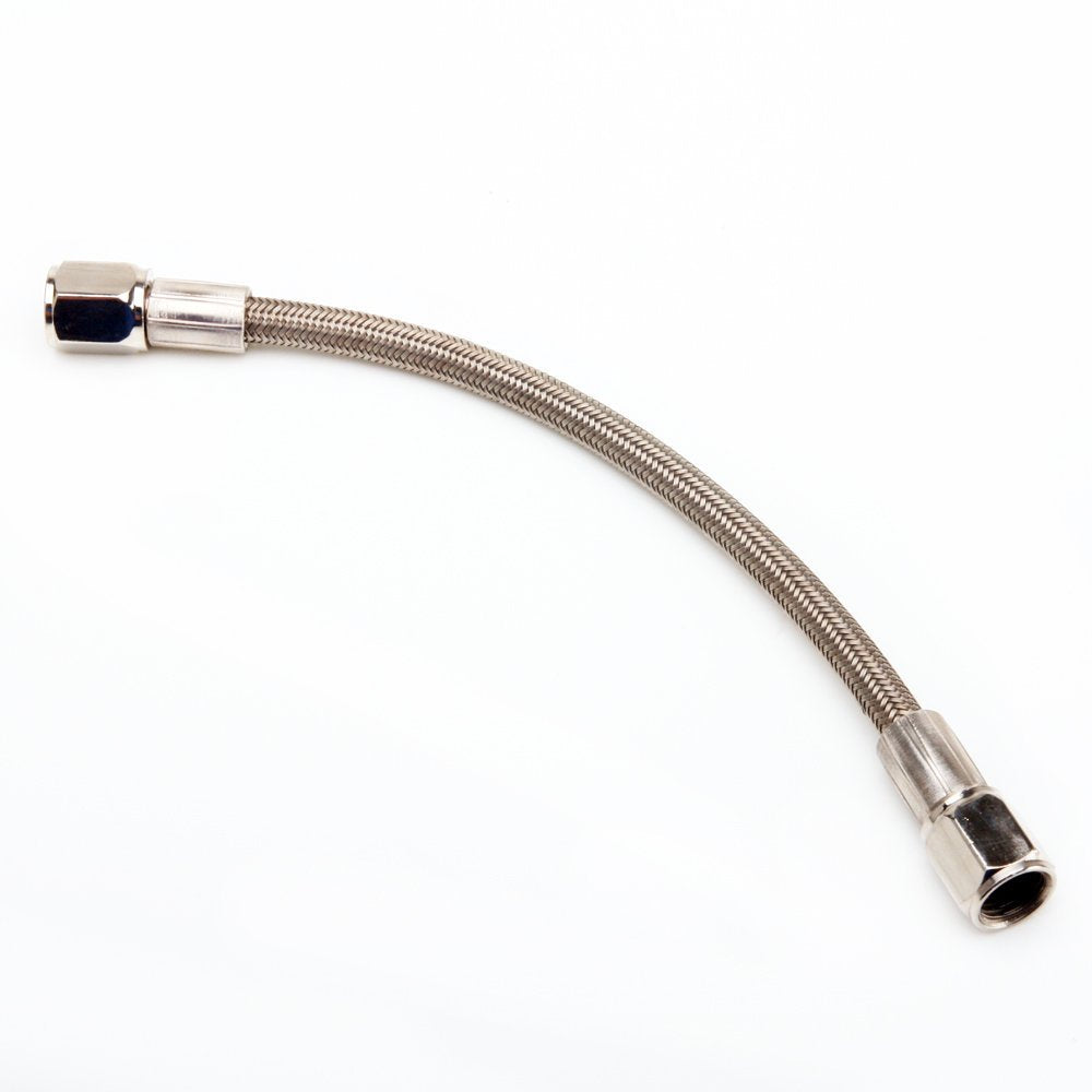TRITDT Braided Steel Teflon Line / Hose 4AN Str - Str 20 cm ( OD 1/4" Hose) PTFE