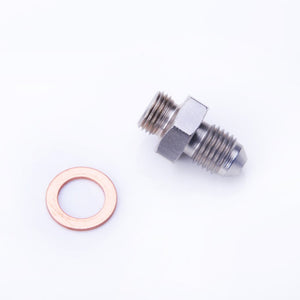 Fits GT25R GT28R GT30R GT35R T04Z Oil Feed Adapter Kit 7/16"-24 1mm Restrictor