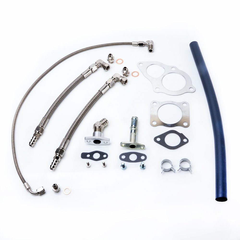 TRITDT Fits DSM 2G 4G63T Eclipse w/ Garrett T25 Turbo Install Kit 6AN