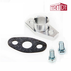 TRITDT Turbo Oil Return Flange 1/2PT For Garrett T25 T28 Bolt Spacing 44mm