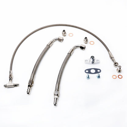 TRITDT Fits Garrett T25 T28 Turbo Oil & Water Line Kit 70cm Oil Feed 25cm Water