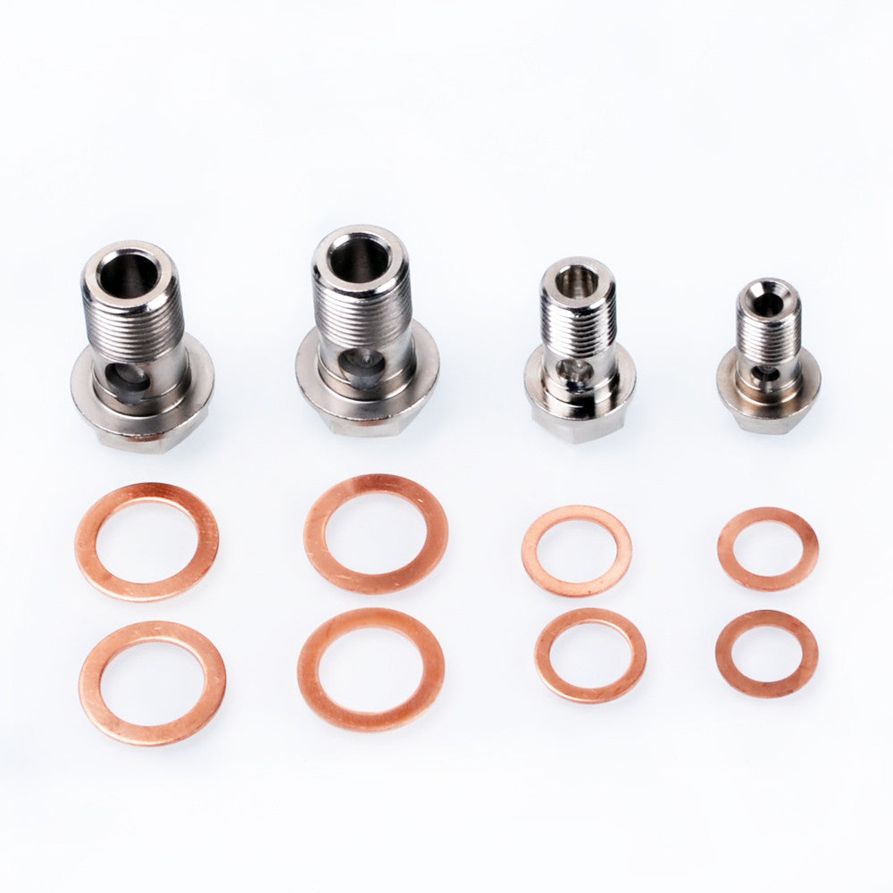 TRITDT Fits Nissan RB30 VL w/ Factory T3 Oil and Water Line Kit 18mm Water Bolt