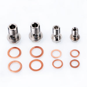 TRITDT Fits Nissan RB30 VL w/ Factory T3 Oil and Water Line Kit 18mm Water Bolt