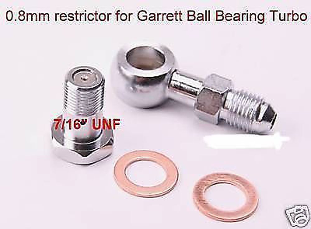 TRITDT Fits 4G63T EVO DSM Garrett GT28R GT30R Turbo Oil Feed Line Kit