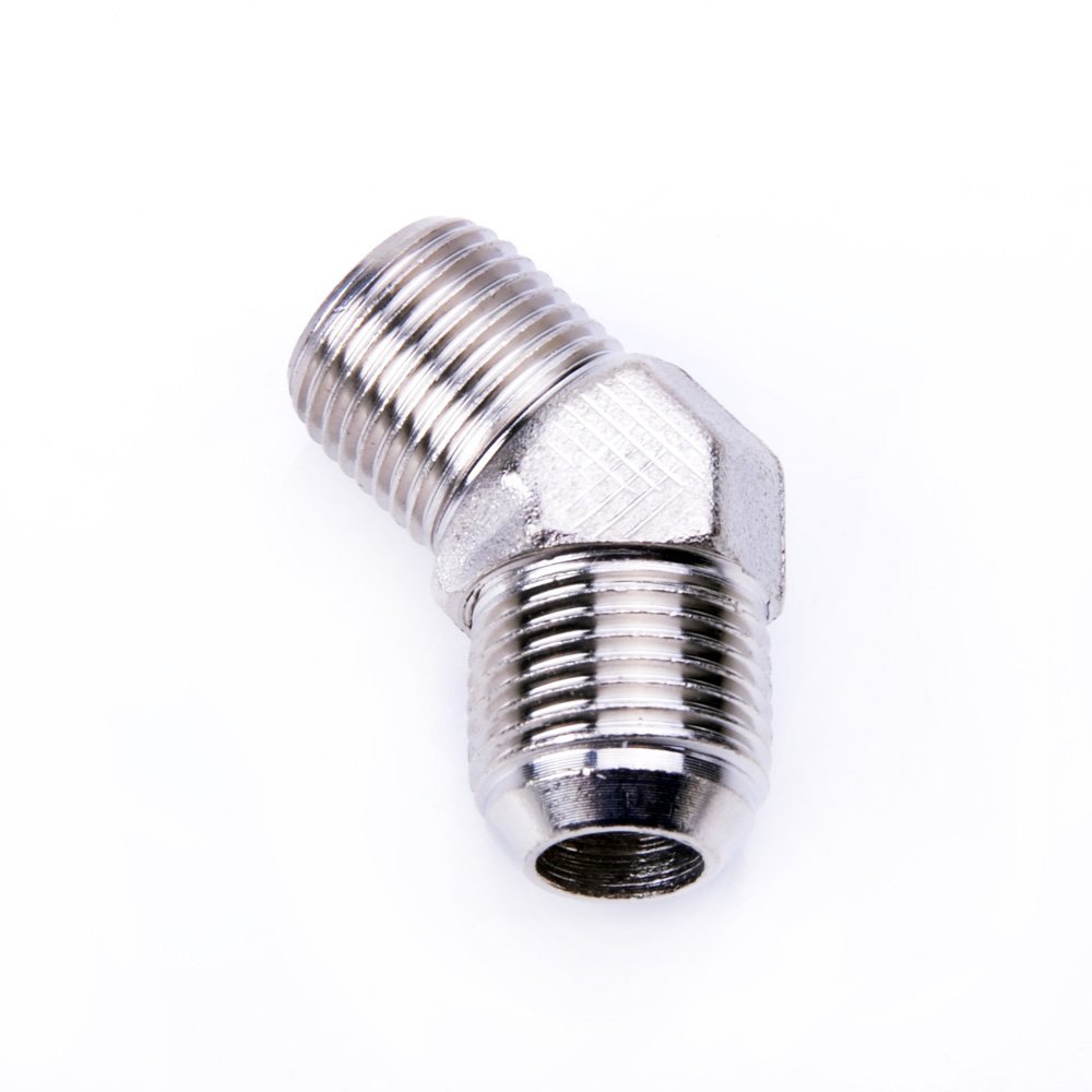 TRITDT45Deg 1/2PT to 10AN Male to Male Turbo Adapter