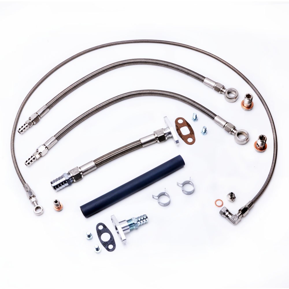 TRITDT Fits TOYOTA Supra 7M-GTE w/ Garrett T04Z B.B. Oil and Water Line Kit