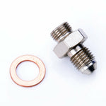 Fits T25 T28 T30 GT35 Oil Feed Adapter Kit 7/16"-24 to 4AN w/ 1.5mm Restrictor