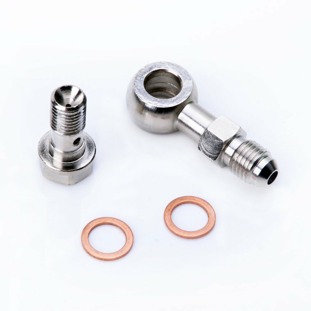 TRITDT Turbo Oil Feed Banjo Bolt Kit M10x1.25mm to 4AN for TD04 TD05 TD06