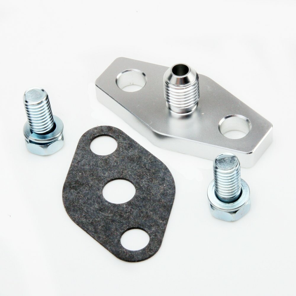 TRITDT Turbo Oil Feed Flange Kit w/ Restrictor 1.5mm for Hitachi HT18 HT18-2S