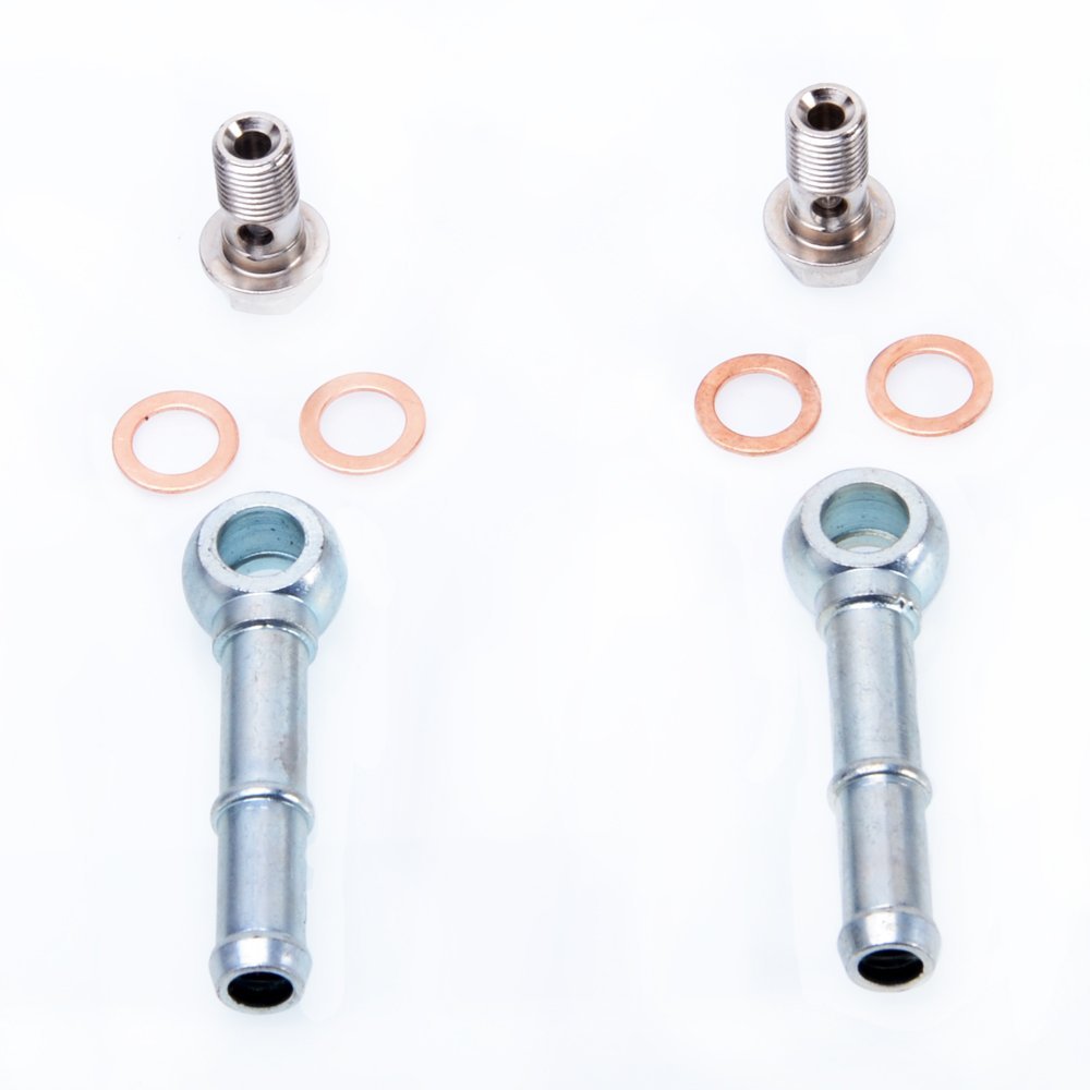 TRITDT Fits Mitsubishi TD04 TF035 Turbo Water Pipe Kit M12x1.25mm