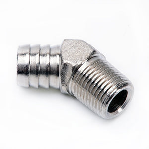 TRITDT Fits Rubber Hose Adapter 45Deg 1/2PT to 3/4" Barb