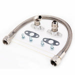 Fits Garrett GT25R GT28R GT30R GT35R B.B Turbo Oil Drain Line Kit M8 10AN 35cm