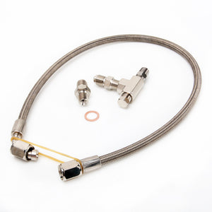 TRITDT for Garrett 7/16"-24 GT28R GT30R Ball Bearing Oil Feed Line Kit M11x1.0mm