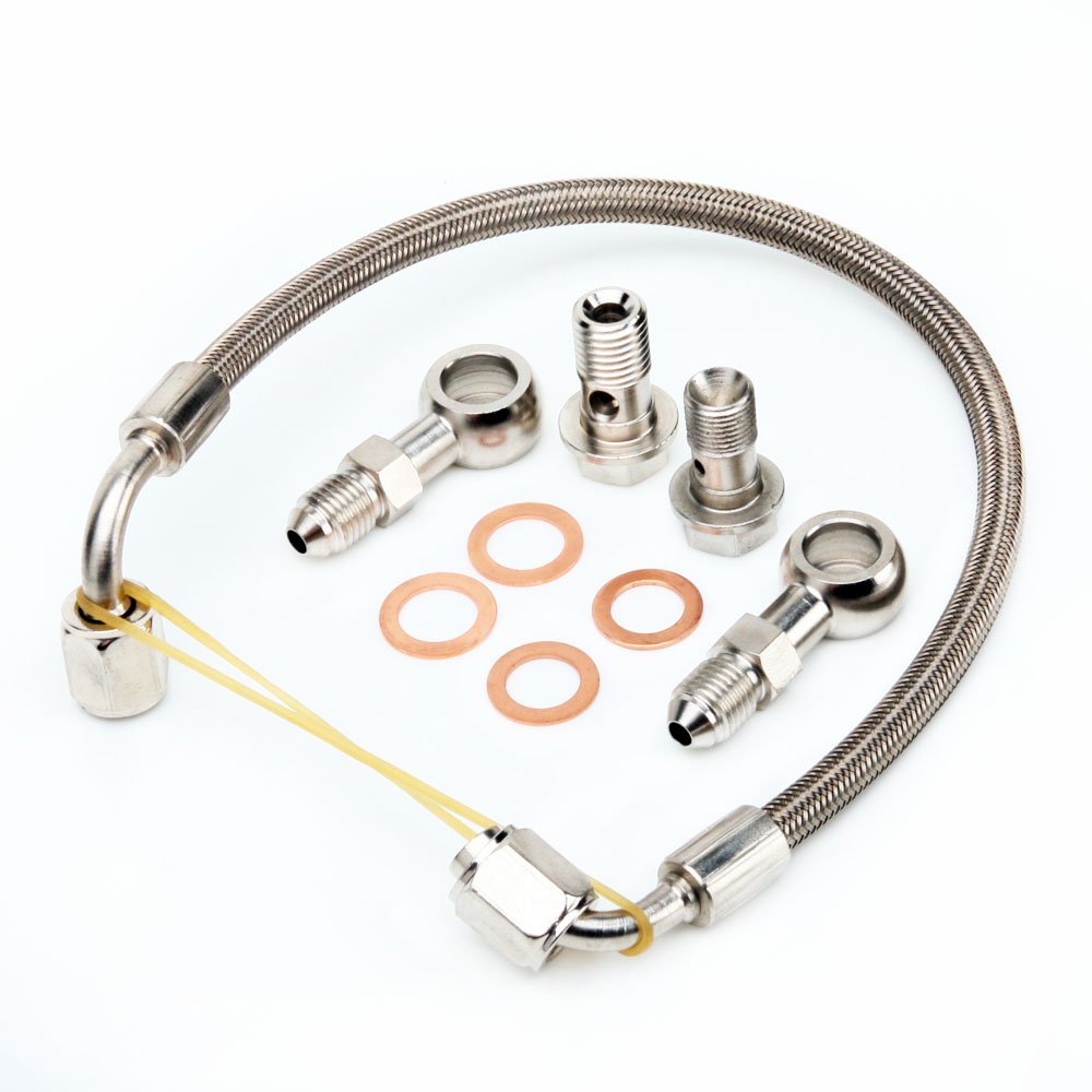 Fits Mini Cooper R56 R58 R60 07~12 w/ GT25R GT28R B.B Turbo Oil Feed Line Kit