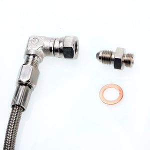 TRITDT Fits NISSAN RB26DET GT-R w/ Garrett GT30R GT3582R BB Oil Feed Line Kit