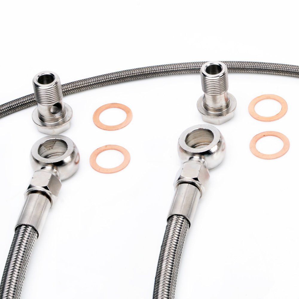 TRITDT Fits Garrett T3 T4 T04E Turbo Oil and Water Line Kit M18x1.5mm Water Hole
