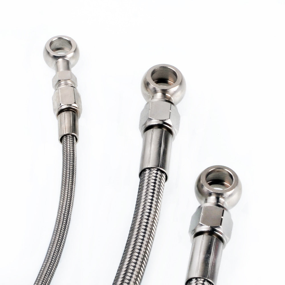 TRITDT Fits Nissan RB25DET Skyline Stock T3 Top Mount Oil and Water Line Kit