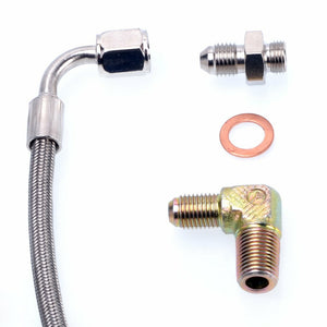 TRITDT Oil Feed Line Kit for 300ZX Z32 w/ Stock Twin Garett T25 Journal Bearing