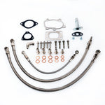 Fits S13 SR20DET Silvia Garrett T25 Journal Bearing Oil & Water Line Kit 6AN