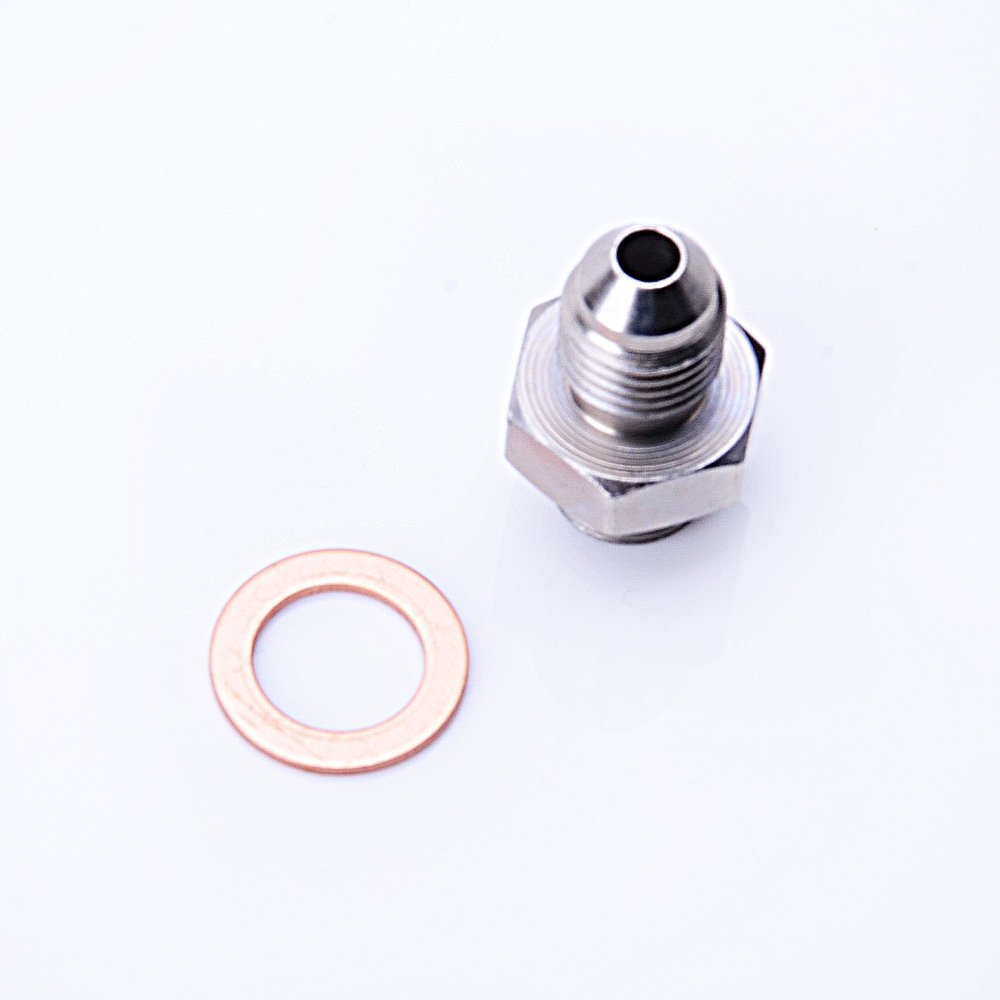 Fits GT25R GT28R GT30R GT35R T04Z Oil Feed Adapter Kit 7/16"-24 1mm Restrictor
