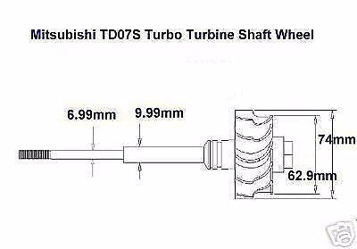 TRITDT Turbo Turbine Wheel For Mitsubishi / FUSO 6D16T 6D15T 6D14T TD07S 25A 25G