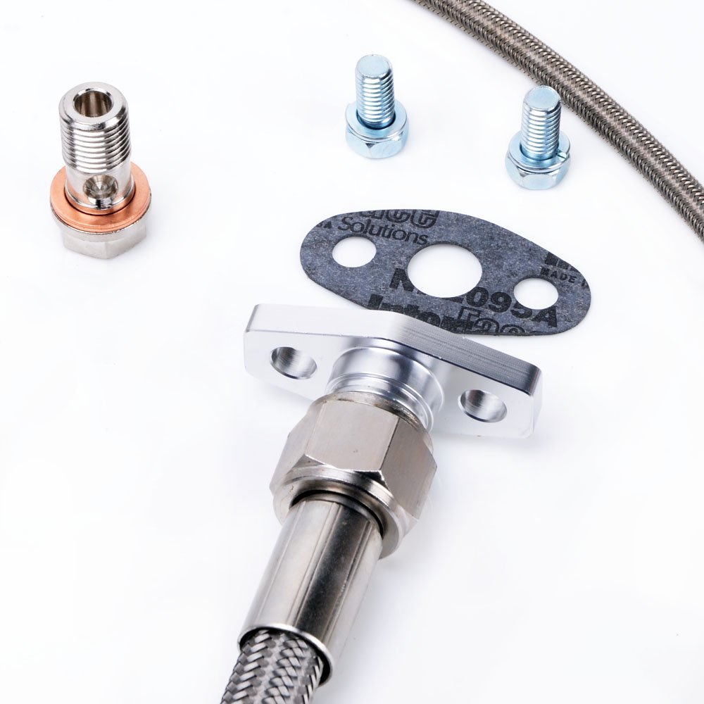 Fits TOYOTA 1JZ-GTE 2JZ-GTE w/ Garrett GT3582R GTX3582R Oil and Water Line Kit