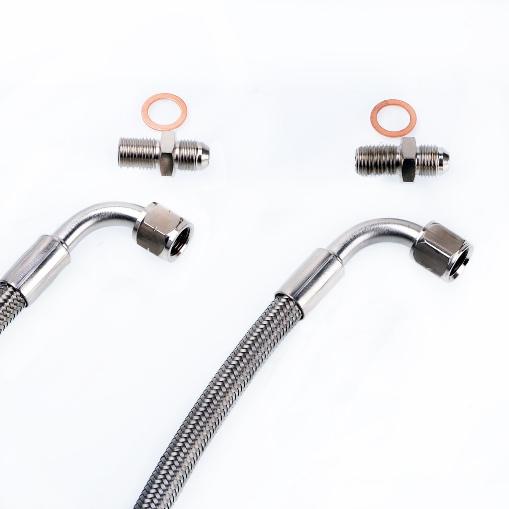 TRITDT Fits Garrett GT12 GT1241 Turbo Water Line Kit 4AN Line 10cm