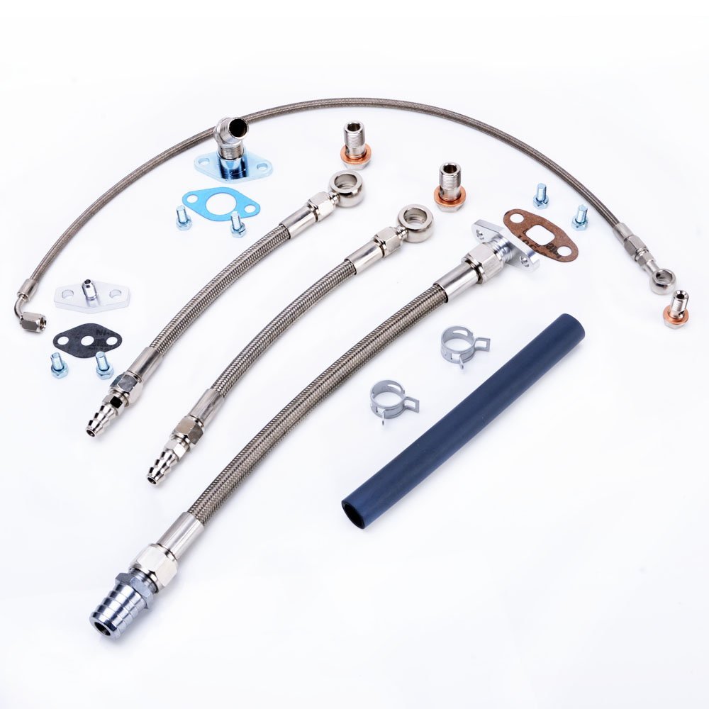 TRITDT Fits TOYOTA 1JZ/2JZ-GTE GT3788R GT4088R GT4094R BB Oil and Water Line Kit