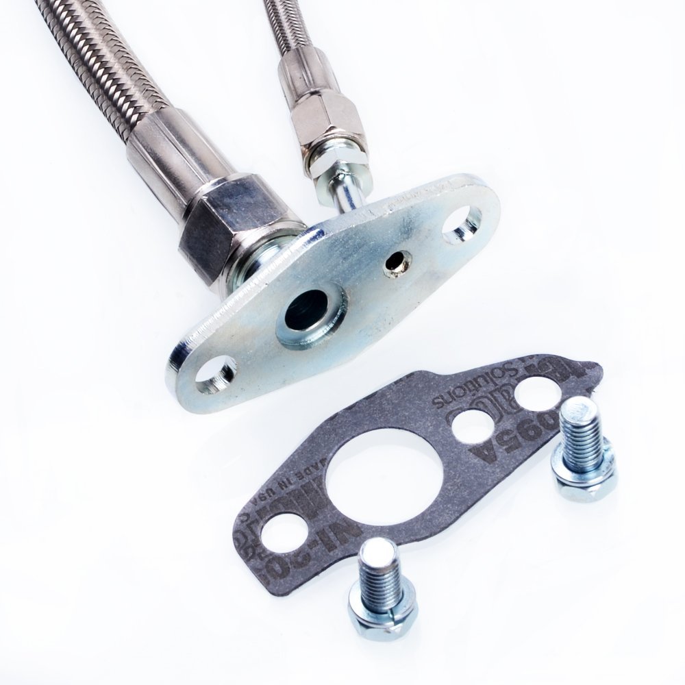 TRITDT Fits 1JZ GTE w/ Stock TOYOTA CT15B Turbo Oil and Water Line Kit