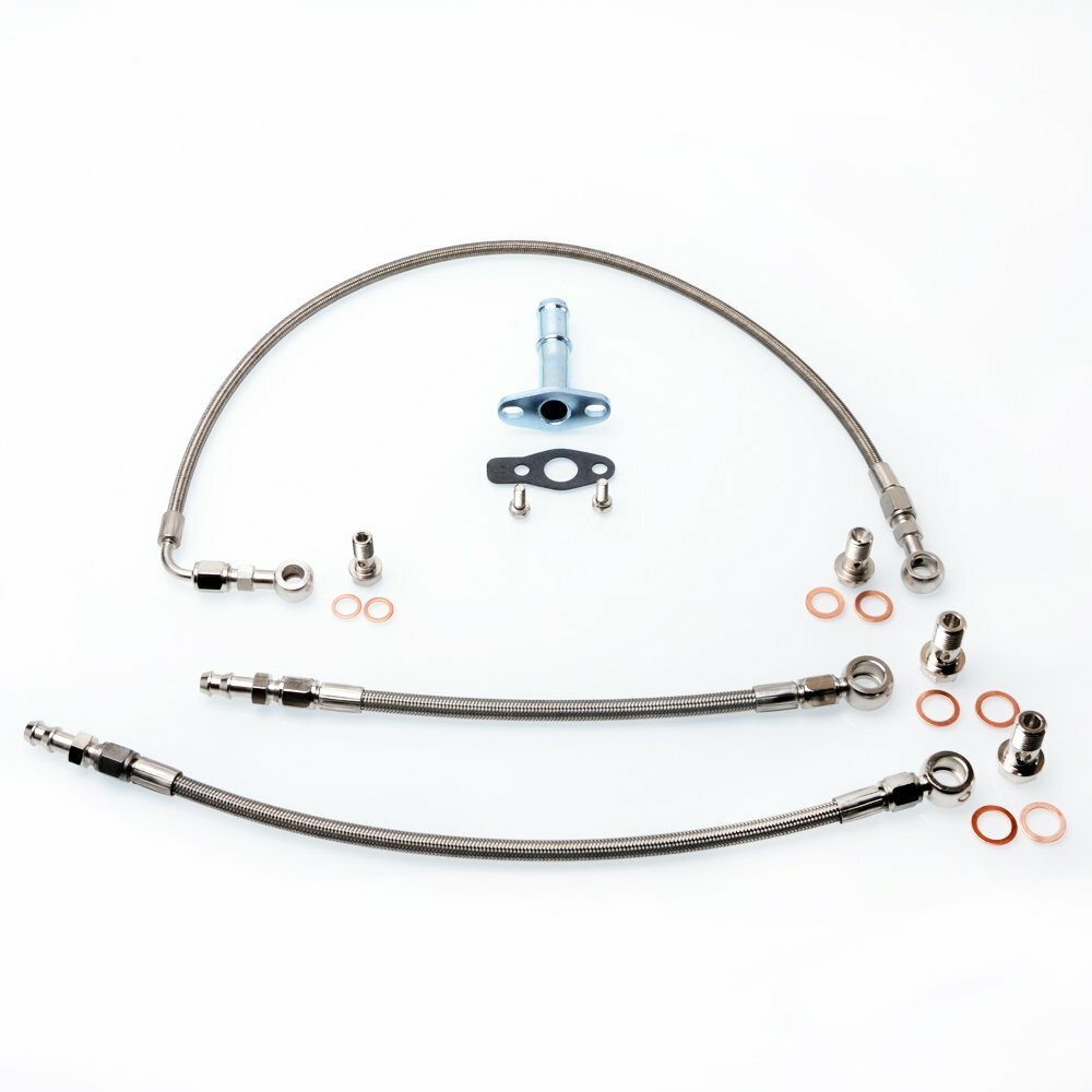 TRITDT Oil & Water Line Kit for 4B11T Lancer EVO X 10 w/ Stock TD05H /TD05HA