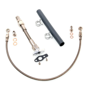 Fits RB20DET RB25DET w/ TRUST TD06-20G Oil Feed & Return Line Kit Top Mount