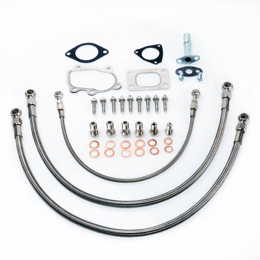 Fits SR20DET S14 S15 w/ Garrett GT28R GT3076R Top Mount Oil and Water Line Kit
