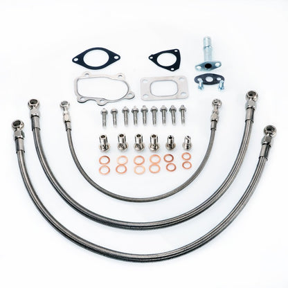 Fits SR20DET S14 S15 w/ Garrett GT28R GT3076R Top Mount Oil and Water Line Kit