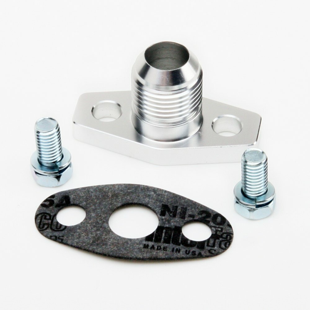 TRITDT Fits Garrett GT28 GT30 GT35 Ball Bearing Turbo Oil Return Flange Kit 10AN