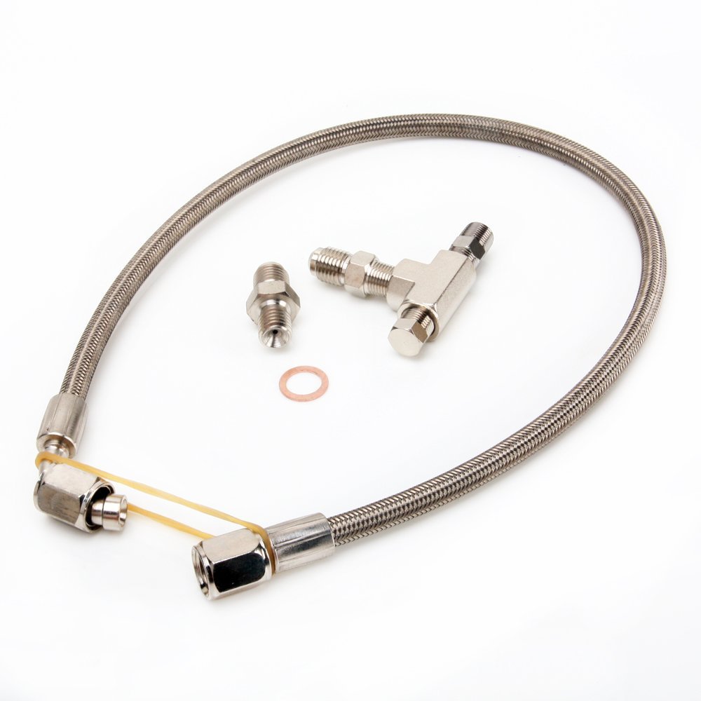 TRITDT Fits TD04 TD05H TD06 Turbo Oil Feed Line Kit M10x1.25mm 50cm