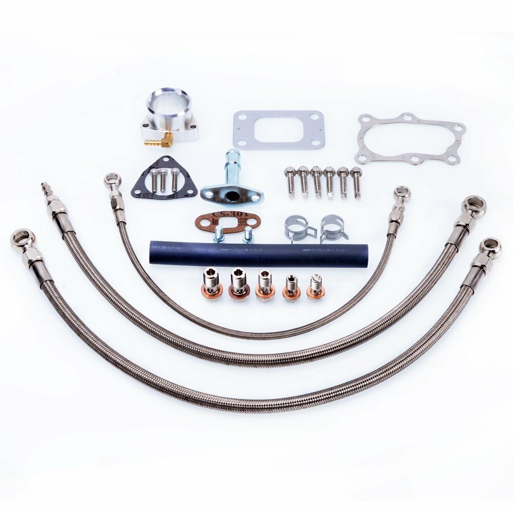TRITDT Turbo Oil & Water Line Kit for Nissan RB20DET Skyline Stock T3