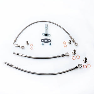 TRITDT Fits 4B11T Lancer EVO X 10 w/ Garrett GT3076R B.B. Oil and Water Line Kit