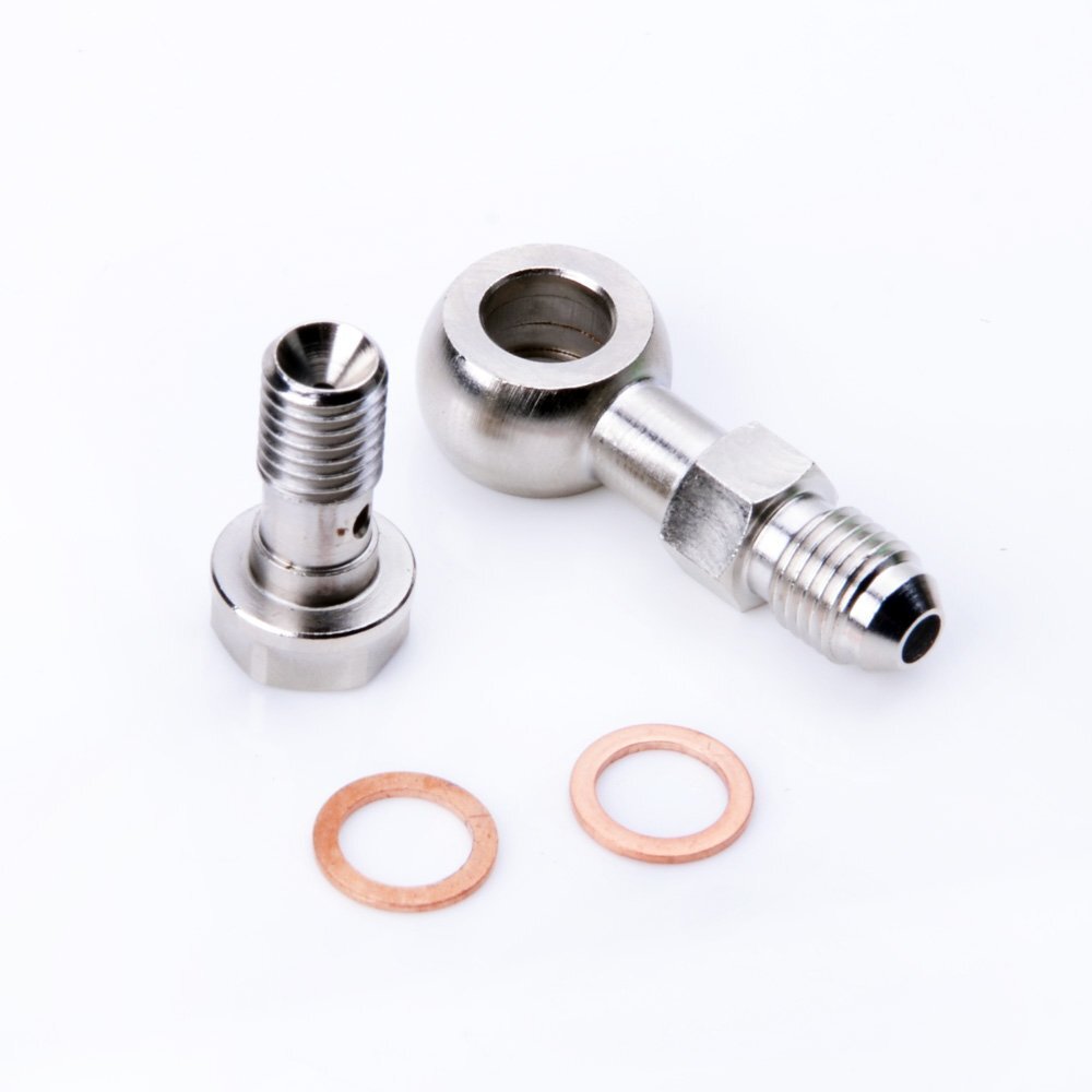 TRITDT Fits SUBARU TD04L RHF5 Oil Feed Banjo Bolt Kit M10x1.5mm w/ 1.8mm Hole