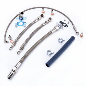 TRITDT Fits TOYOTA 1JZ-GTE 2JZ-GTE w/ TRITDT TD05 TD06 Oil and Water Line Kit