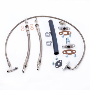 TRITDT Fits Garrett T3 T4 Turbo Oil and Water Line Kit M14x1.5mm