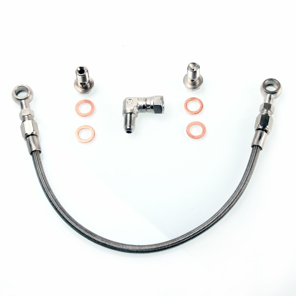 TRITDT Fits Skyline RB20DET RB25DET RB30 Oil Feed Line Kit (for Stock Turbo)